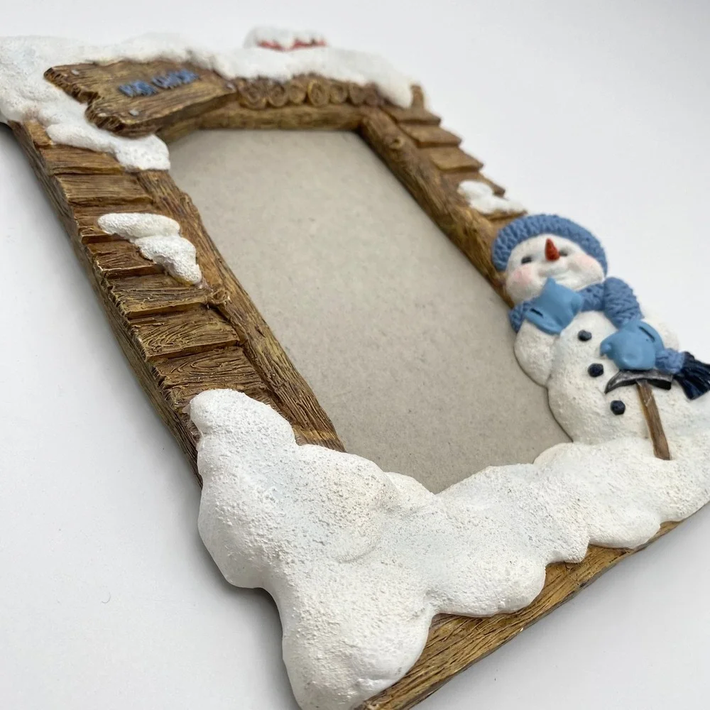 Ridgewood North Carolina‎ Snowman Christmas Resin Picture Frame Winter 4x6 Photo